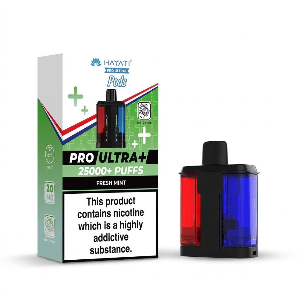 Hayati Pro Ultra Plus 25000 Puff 20mg Prefilled Replacement Pods – Pack of 5