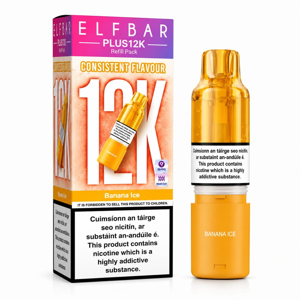 Elf Bar Elfplus 12000 Puff Prefilled Replacement Pods / Refills– Pack of 5