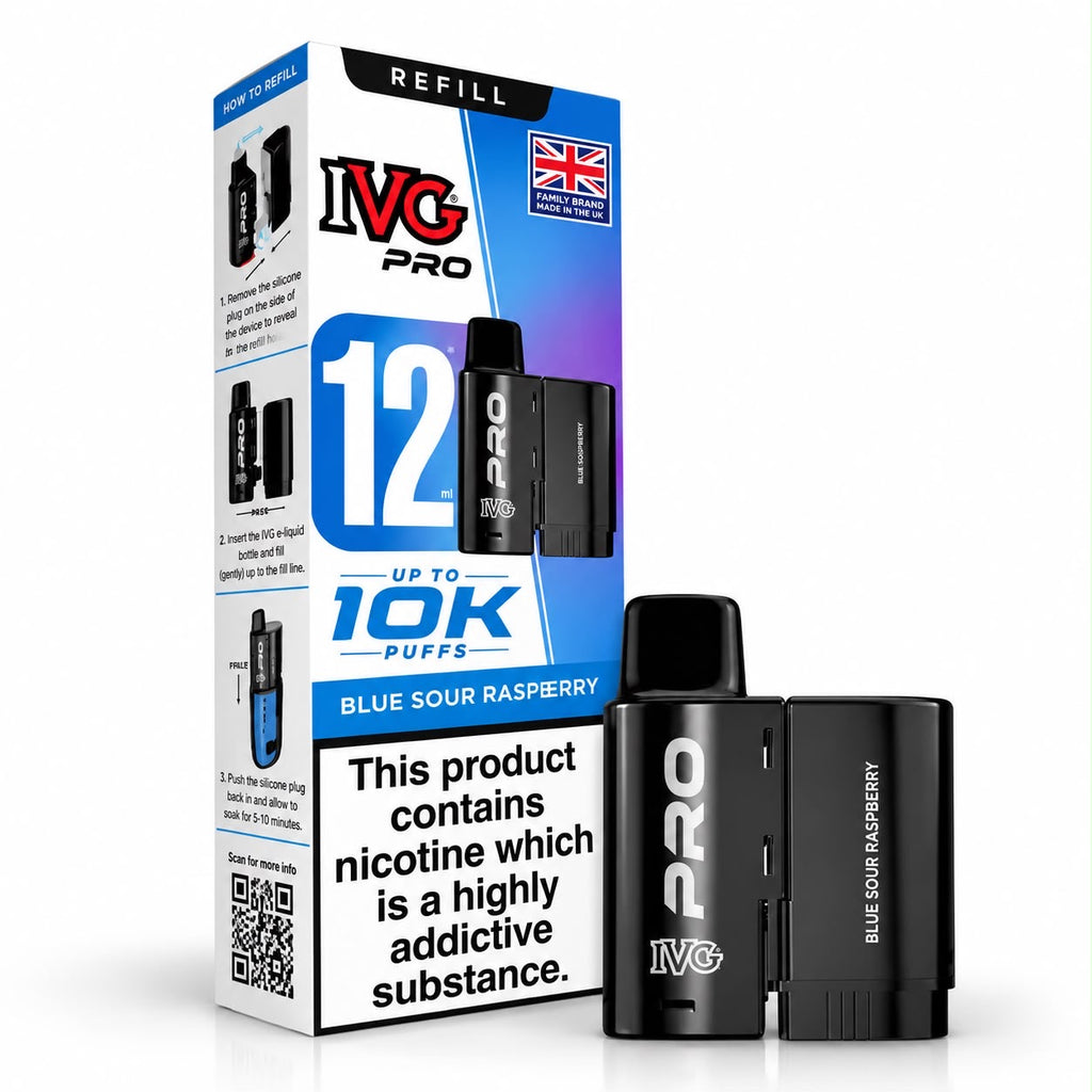 IVG Pro 12 Prefilled Replacement Vape Pods – Box of 5 Cartridges