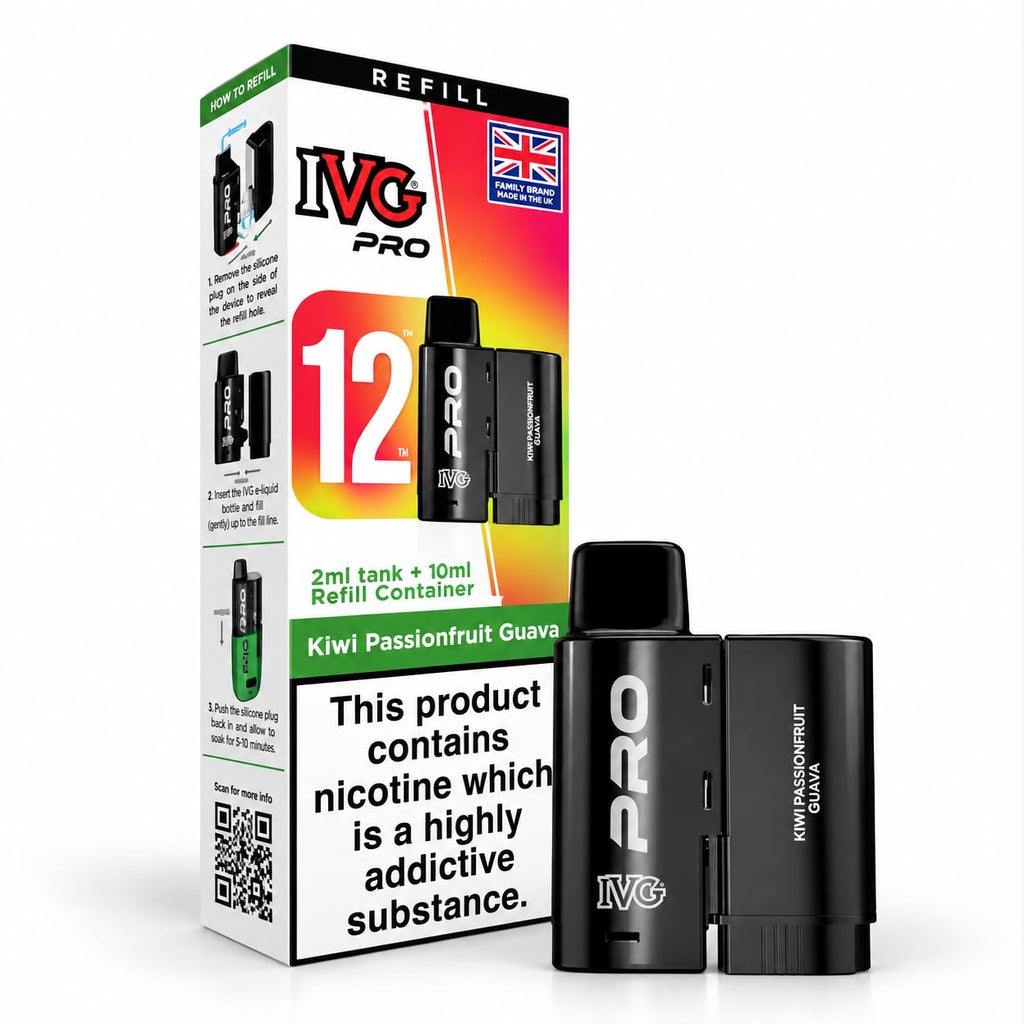 IVG Pro 12 Prefilled Replacement Vape Pods – Box of 5 Cartridges