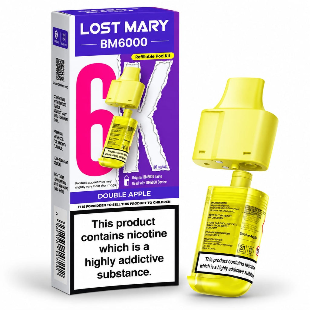 Lost Mary BM6000 Prefilled Replacement Vape Pods – Pack of 5 Cartridges