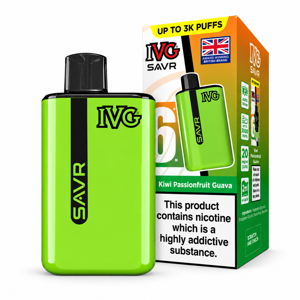 IVG SAVR 3000 Puffs Prefilled Vape Kit - Pack of 5