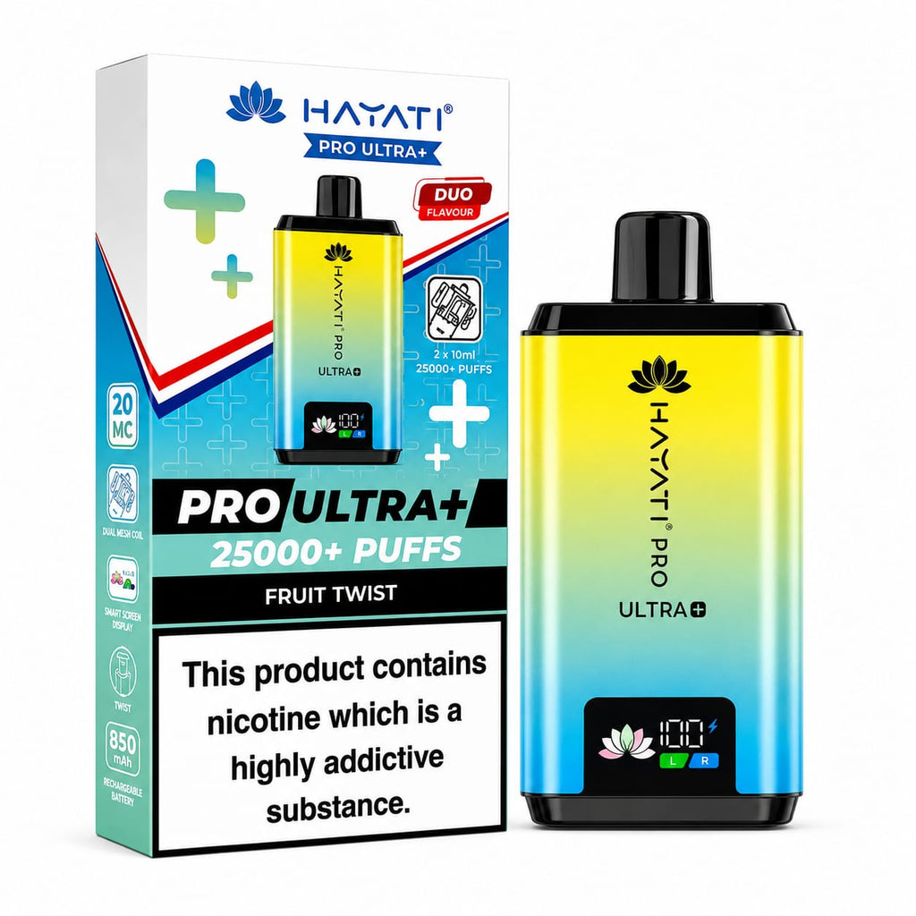 Hayati Pro Ultra Plus 25000 Puff Prefilled Rechargeable Vape Kit – Case of 5
