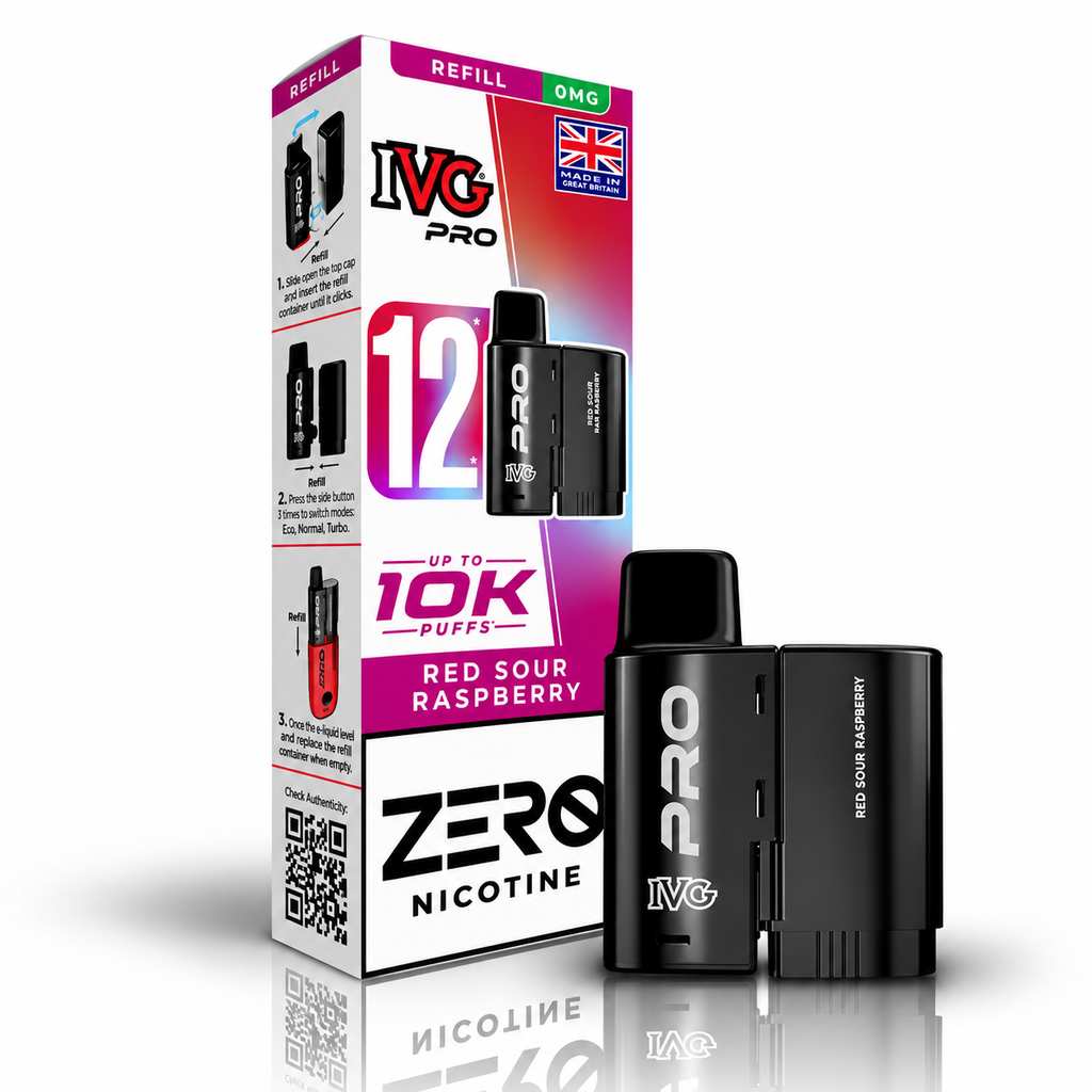 IVG Pro 12 Zero Nicotine Prefilled Replacement Pods - Pack of 5