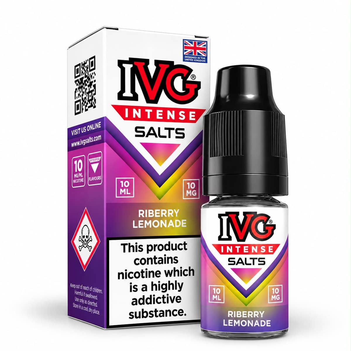 IVG Intense Nicotine Salt E-Liquid – Case of 10 Bottles
