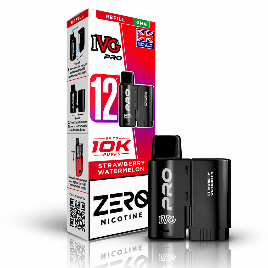 IVG Pro 12 Zero Nicotine Prefilled Replacement Pods - Pack of 5