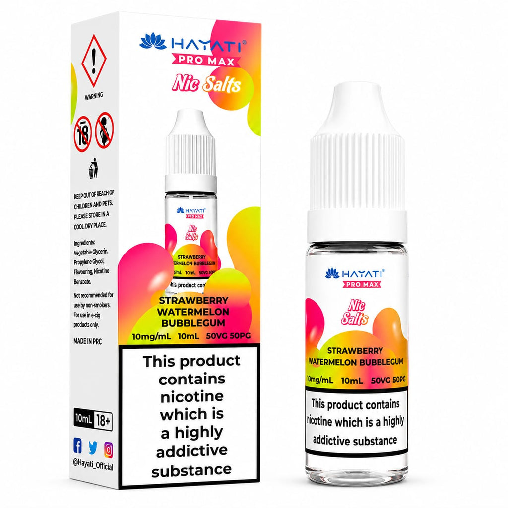 Hayati Pro Max Nicotine Salt 10ml E-Liquid – Case of 10 Bottles