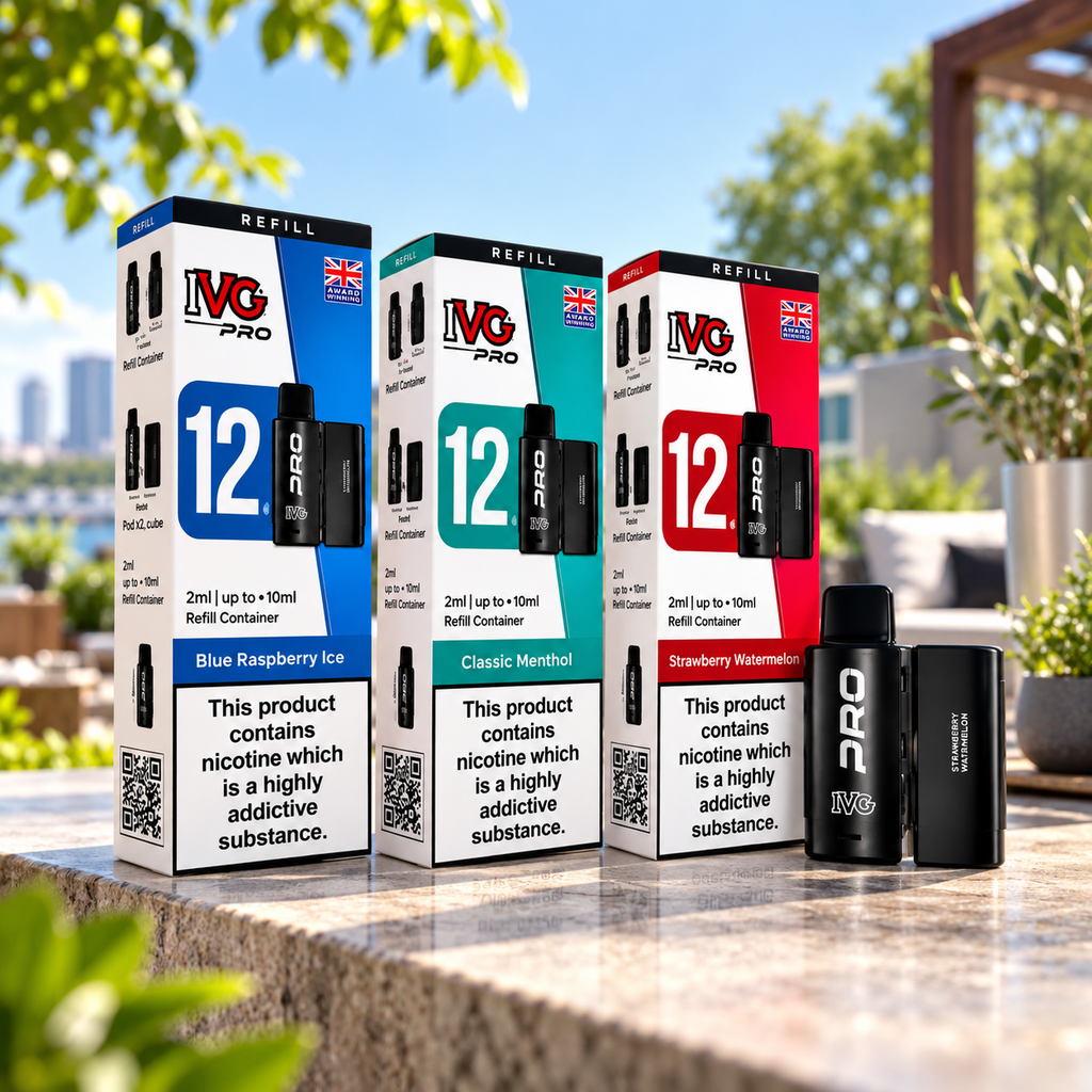 IVG Pro 12 Prefilled Replacement Vape Pods – Box of 5 Cartridges