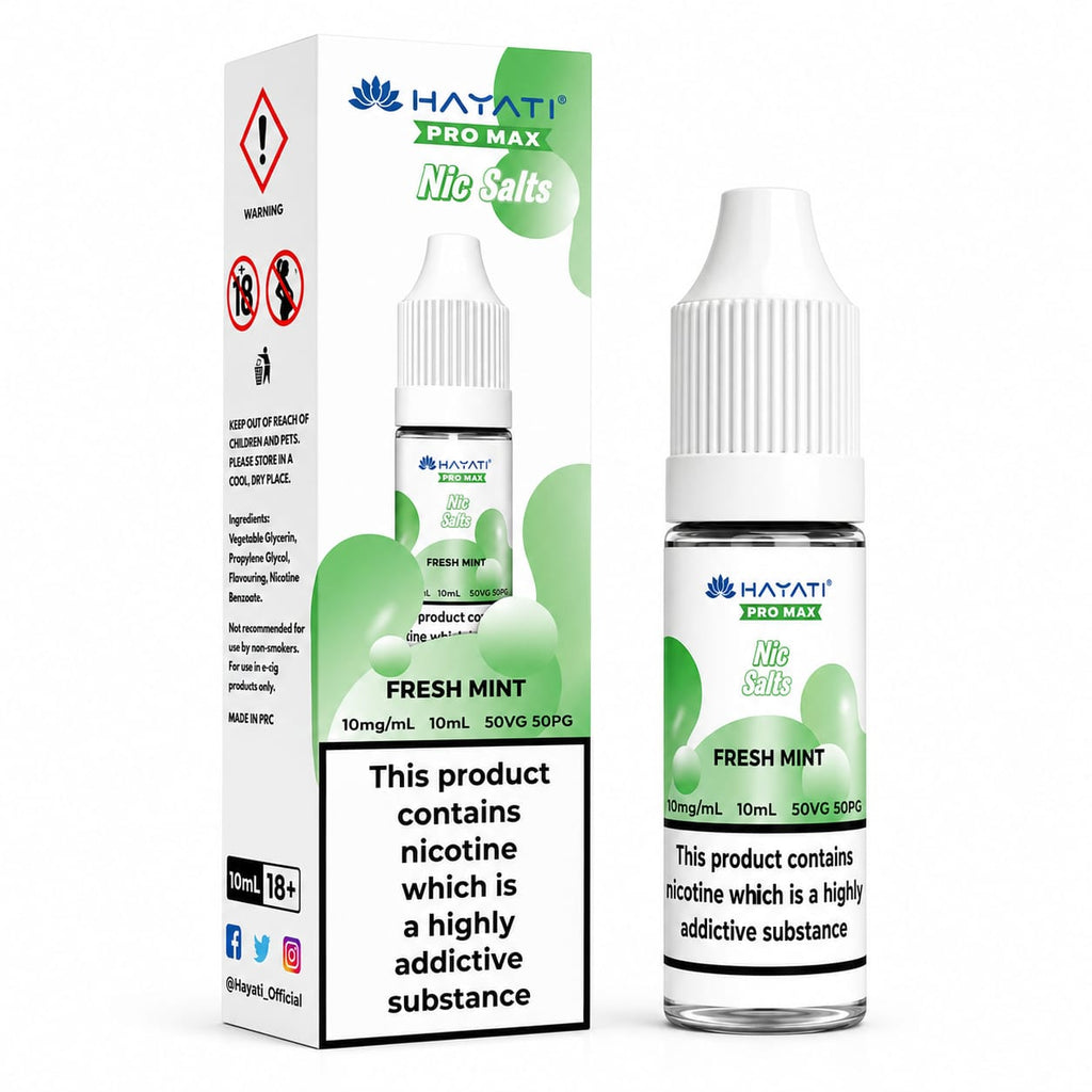 Hayati Pro Max Nicotine Salt 10ml E-Liquid – Case of 10 Bottles