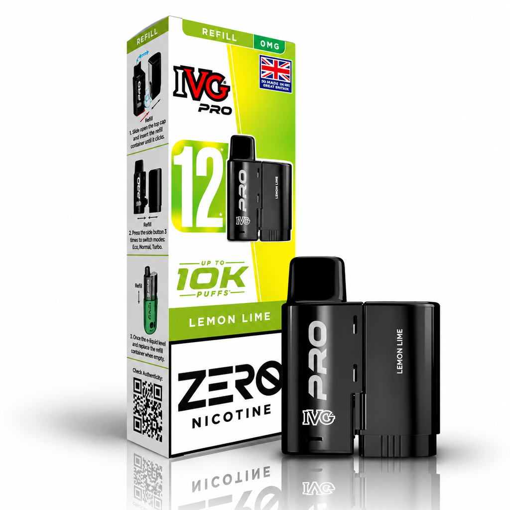 IVG Pro 12 Zero Nicotine Prefilled Replacement Pods - Pack of 5
