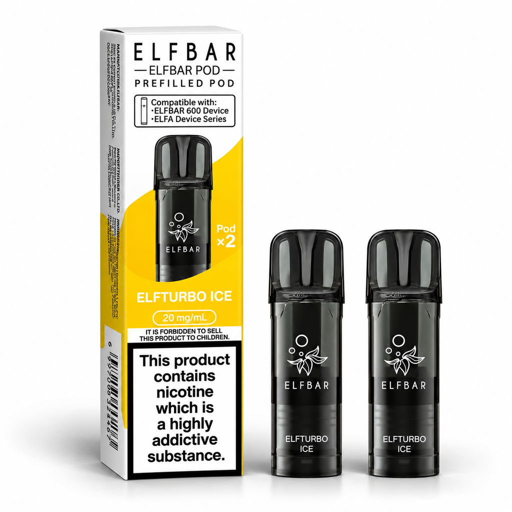 Elf Bar 600 2ml Prefilled Replacement Vape Pods – Bulk Case of 10