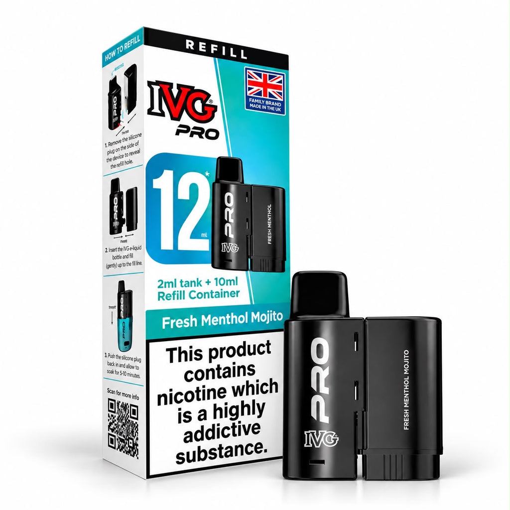 IVG Pro 12 Prefilled Replacement Vape Pods – Box of 5 Cartridges