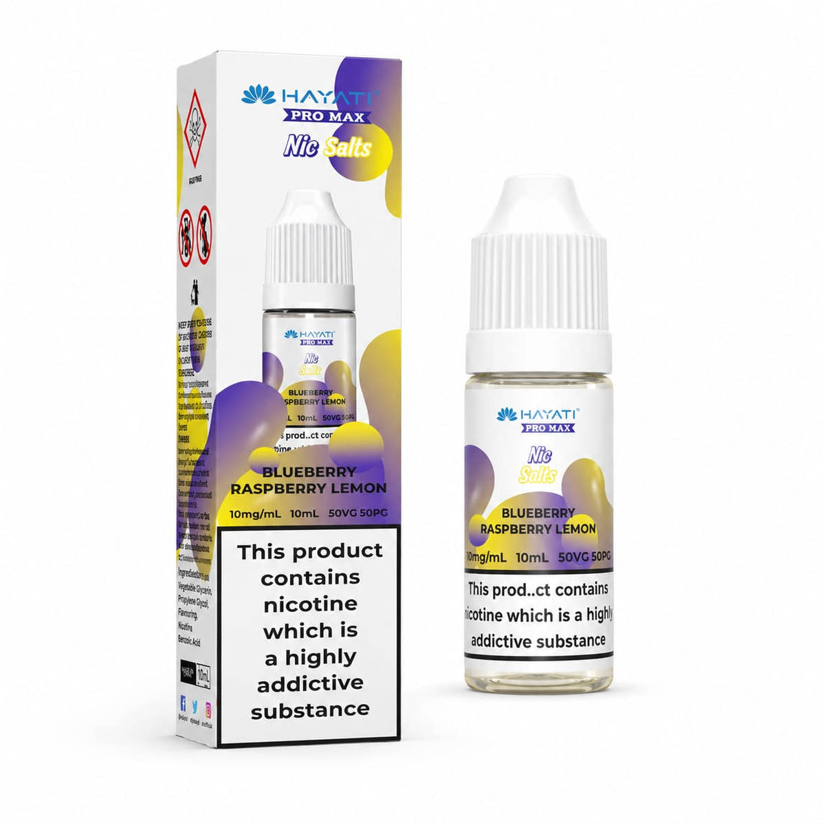 Hayati Pro Max Nicotine Salt 10ml E-Liquid – Case of 10 Bottles