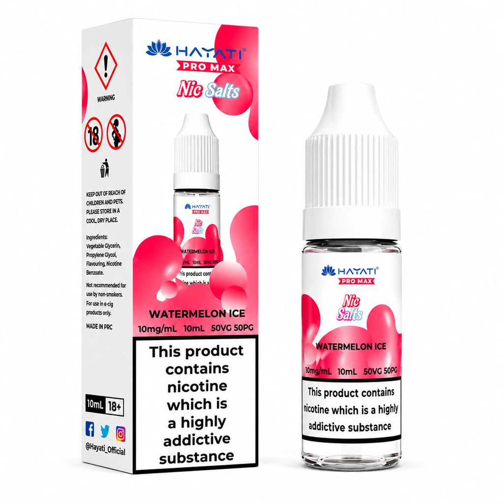 Hayati Pro Max Nicotine Salt 10ml E-Liquid – Case of 10 Bottles
