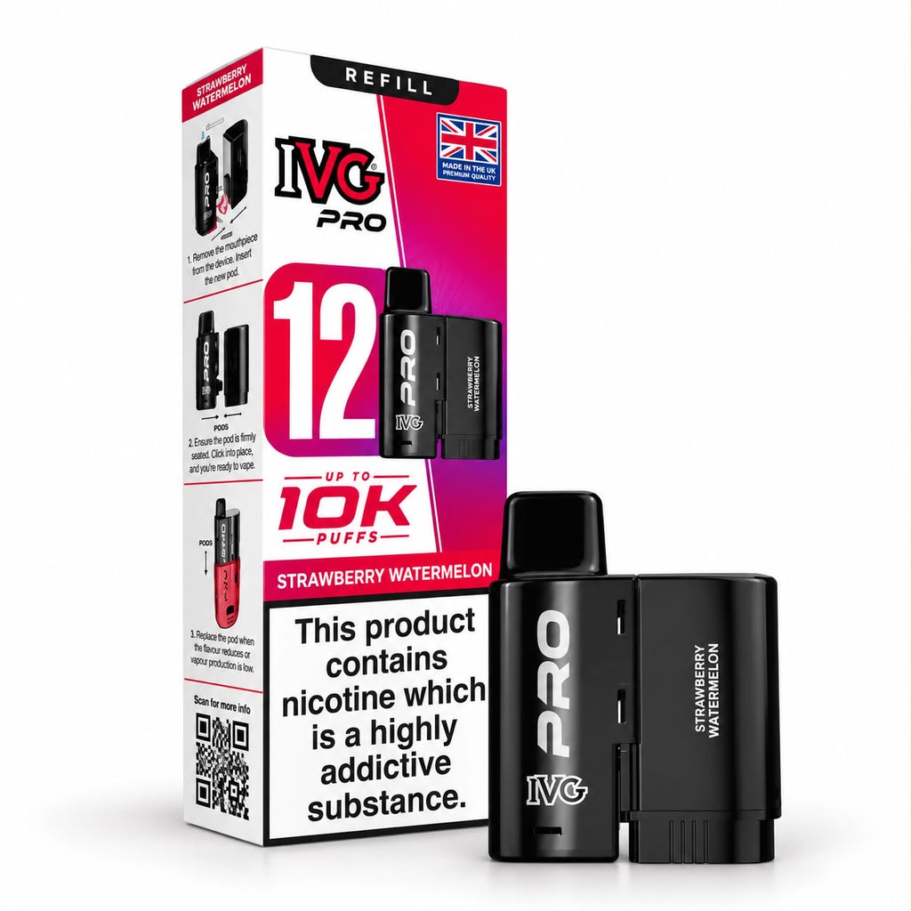 IVG Pro 12 Prefilled Replacement Vape Pods – Box of 5 Cartridges