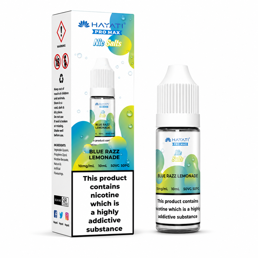 Hayati Pro Max Nicotine Salt 10ml E-Liquid – Case of 10 Bottles