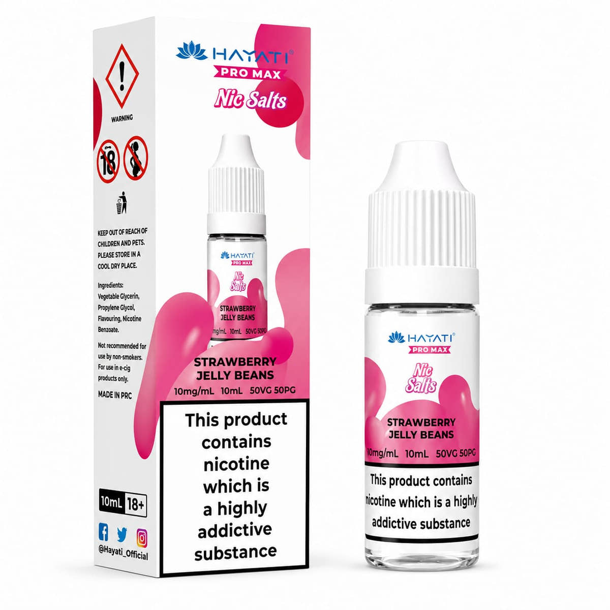 Hayati Pro Max Nicotine Salt 10ml E-Liquid – Case of 10 Bottles