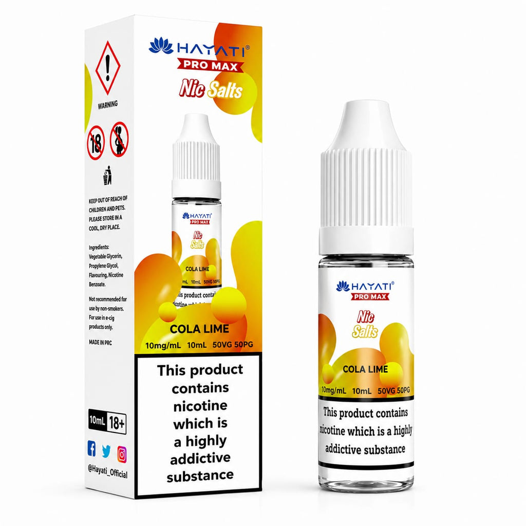 Hayati Pro Max Nicotine Salt 10ml E-Liquid – Case of 10 Bottles