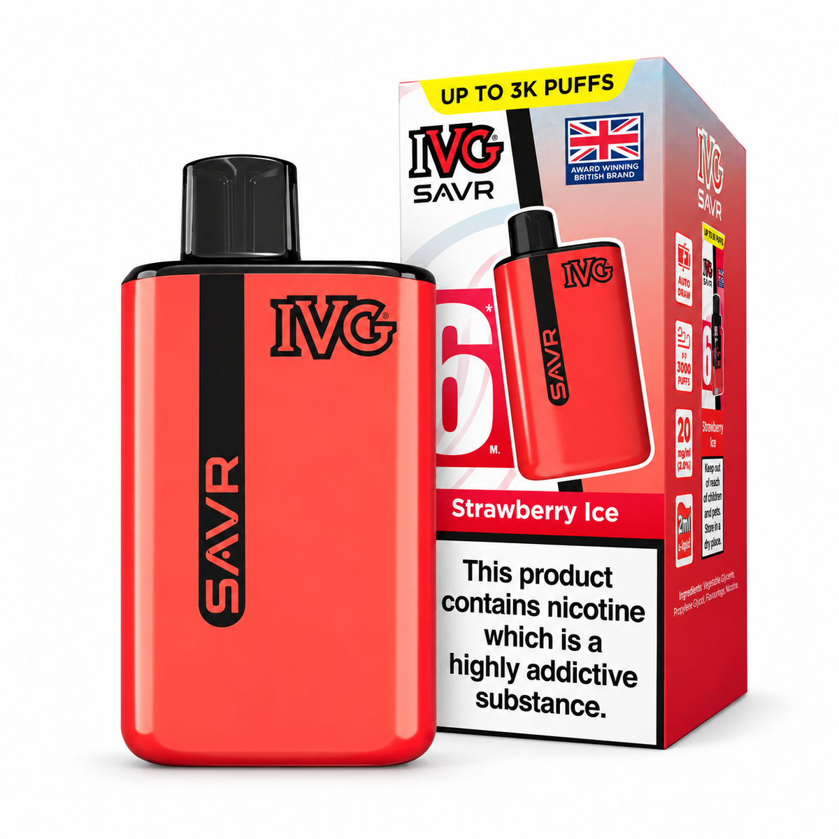 IVG SAVR 3000 Puffs Prefilled Vape Kit - Pack of 5