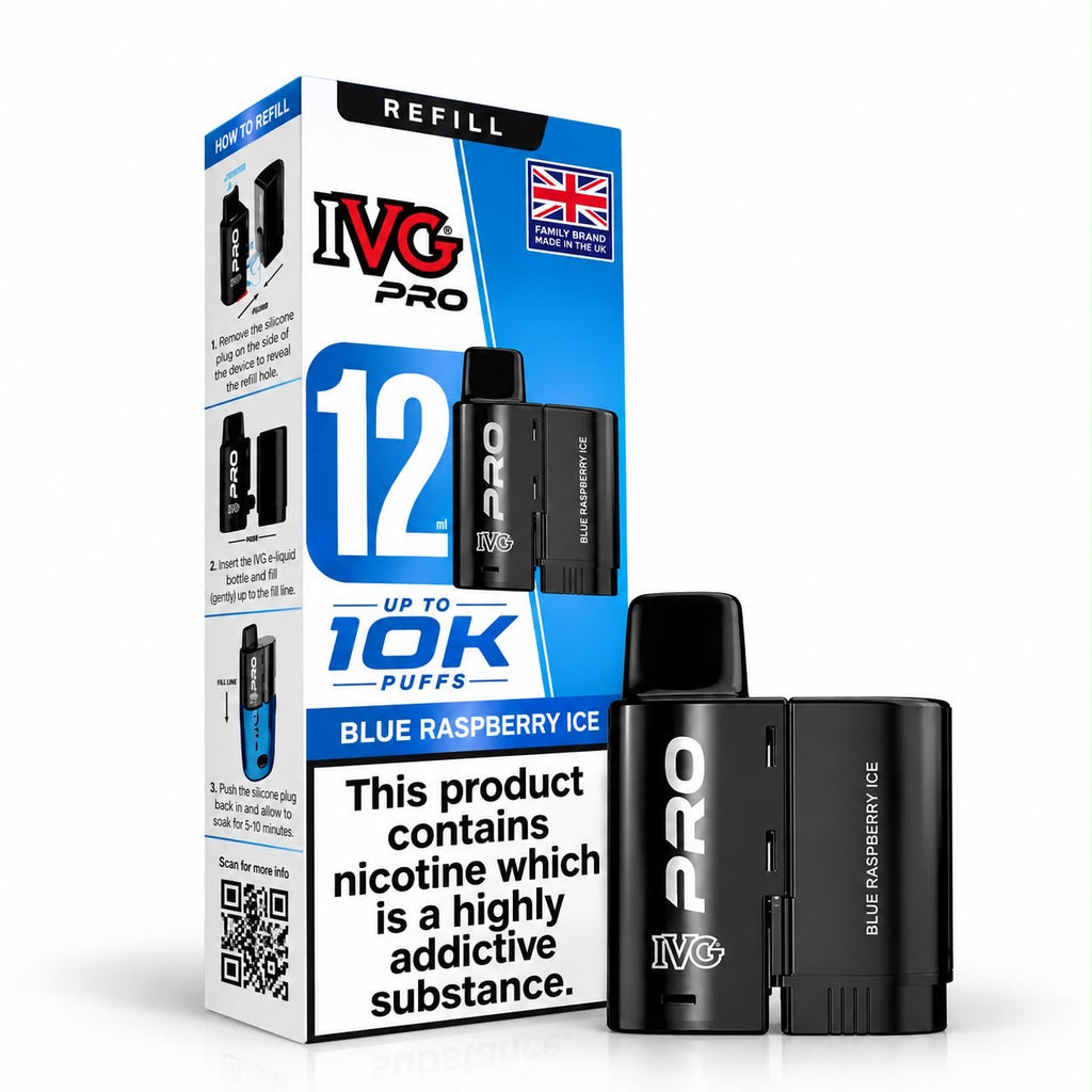 IVG Pro 12 Prefilled Replacement Vape Pods – Box of 5 Cartridges