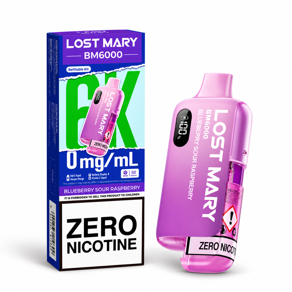 Lost Mary BM6000 Zero Nicotine 6000 Puff Prefilled Vape Kit - Box of 5