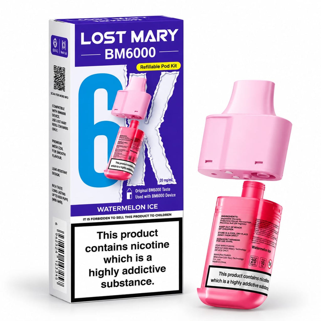 Lost Mary BM6000 Prefilled Replacement Vape Pods – Pack of 5 Cartridges