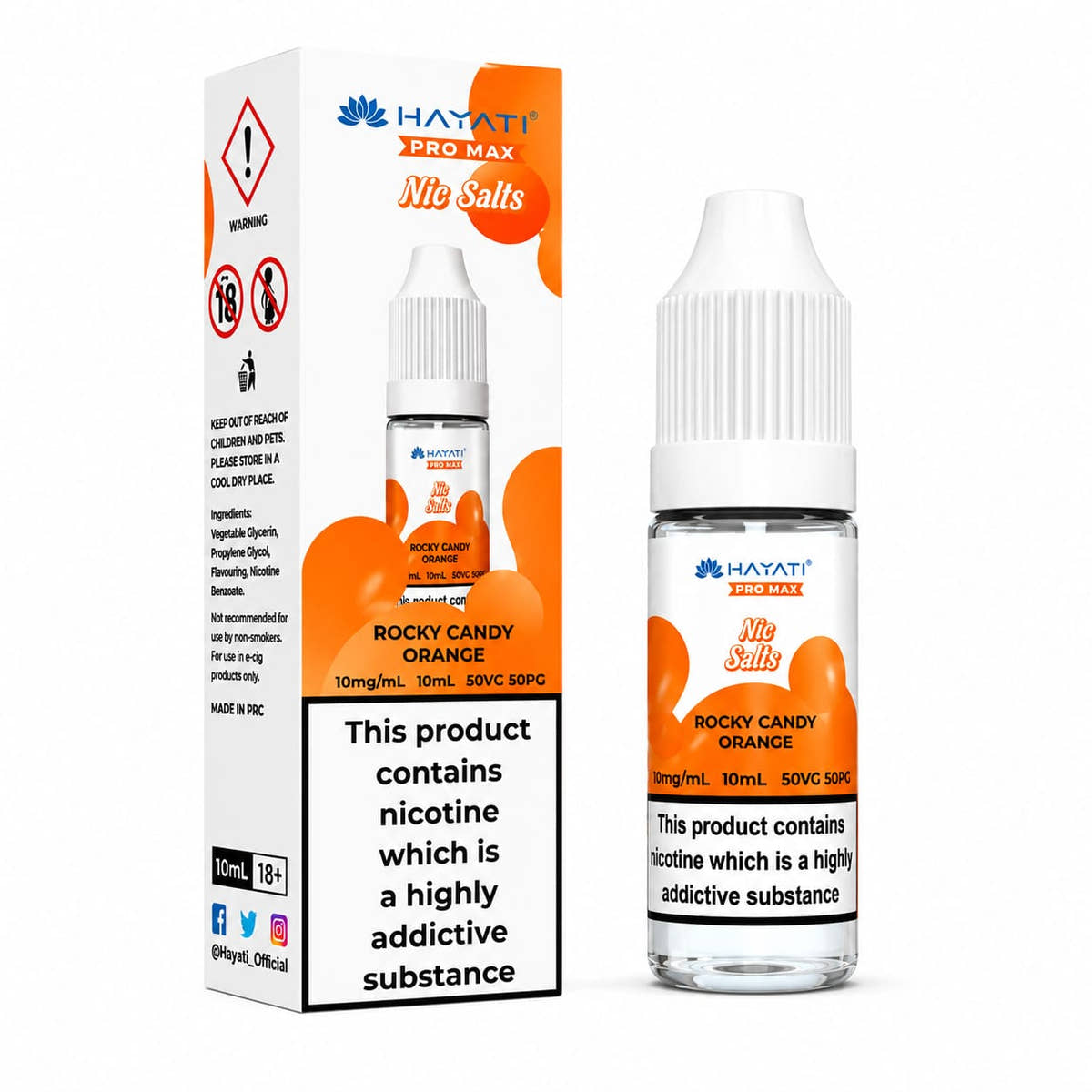 Hayati Pro Max Nicotine Salt 10ml E-Liquid – Case of 10 Bottles