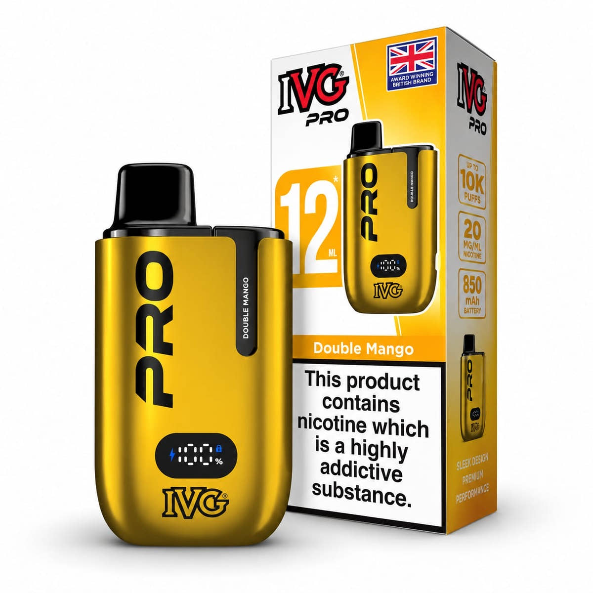IVG Pro 12 Edition Rechargeable Prefilled Vape Kit – Case of 5 Devices Wholesale price