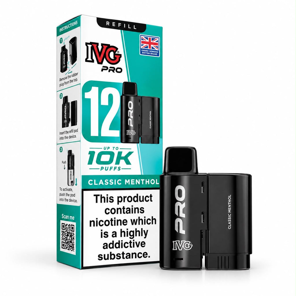 IVG Pro 12 Prefilled Replacement Vape Pods – Box of 5 Cartridges