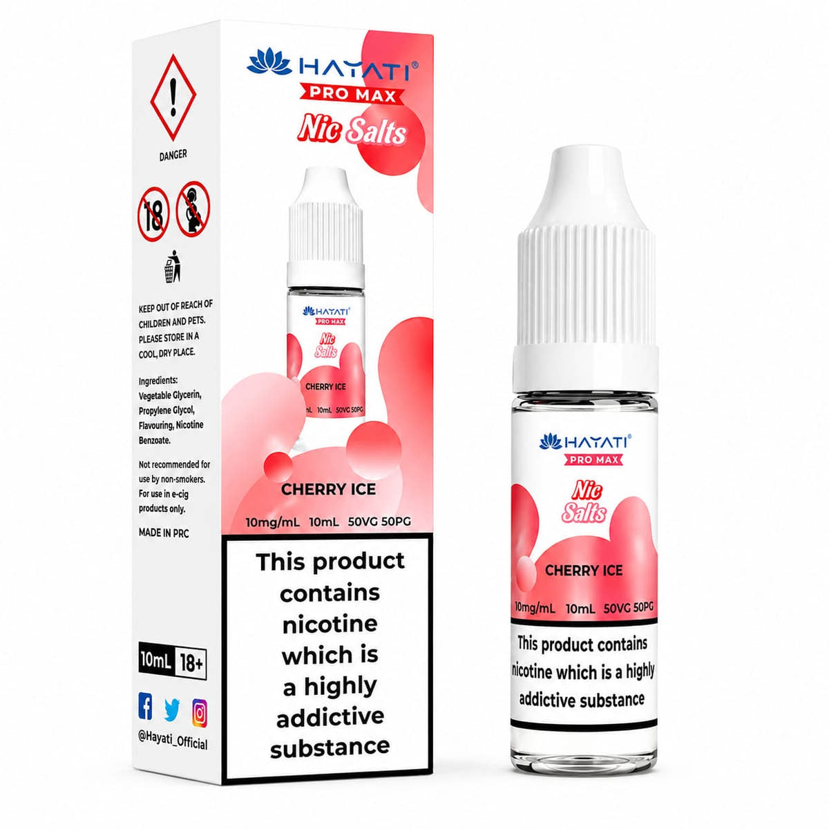 Hayati Pro Max Nicotine Salt 10ml E-Liquid – Case of 10 Bottles