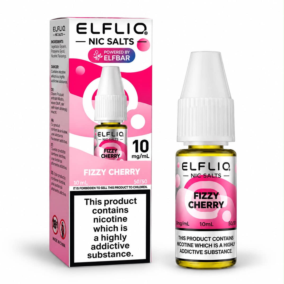 Elf Bar Elfliq Nicotine Salt 10ml E-Liquid – Case of 10 Bottles