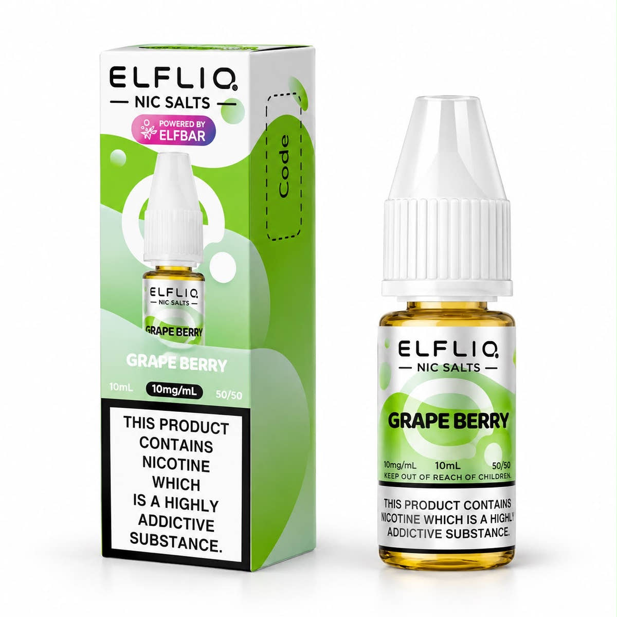 Elf Bar Elfliq Nicotine Salt 10ml E-Liquid – Case of 10 Bottles