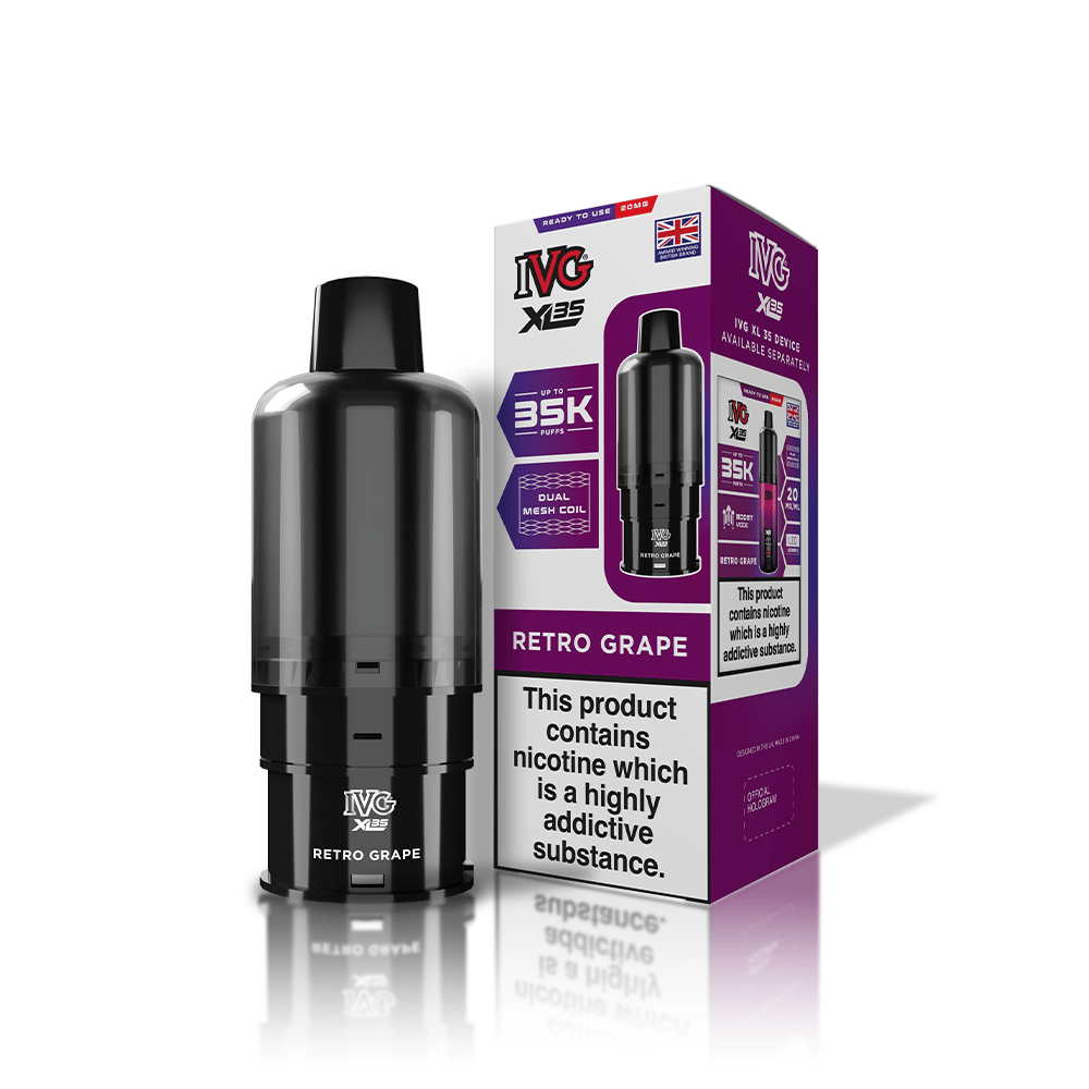 IVG XL 35000 Puff Prefilled Vape Pods – Box of 5 Cartridges