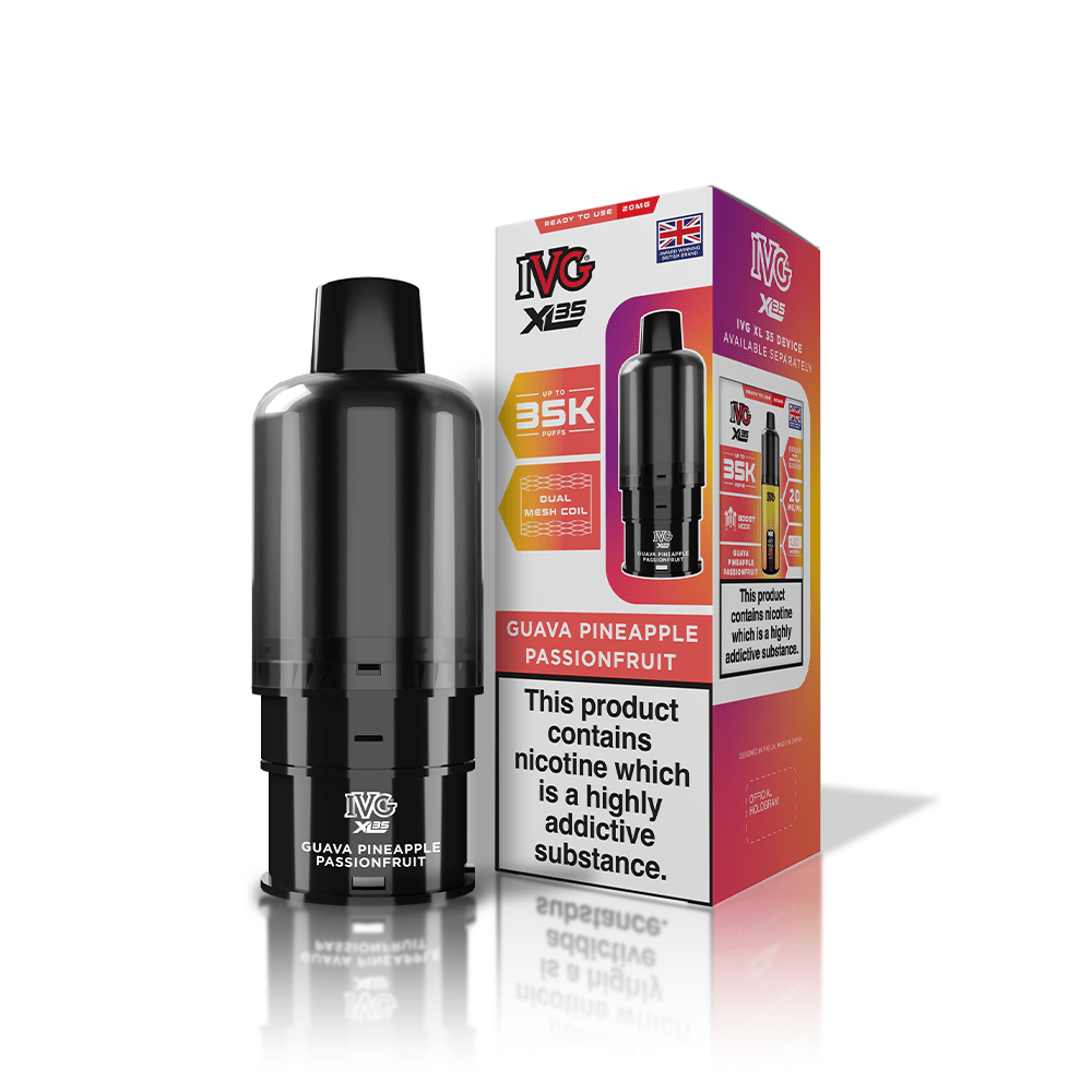 IVG XL 35000 Puff Prefilled Vape Pods – Box of 5 Cartridges
