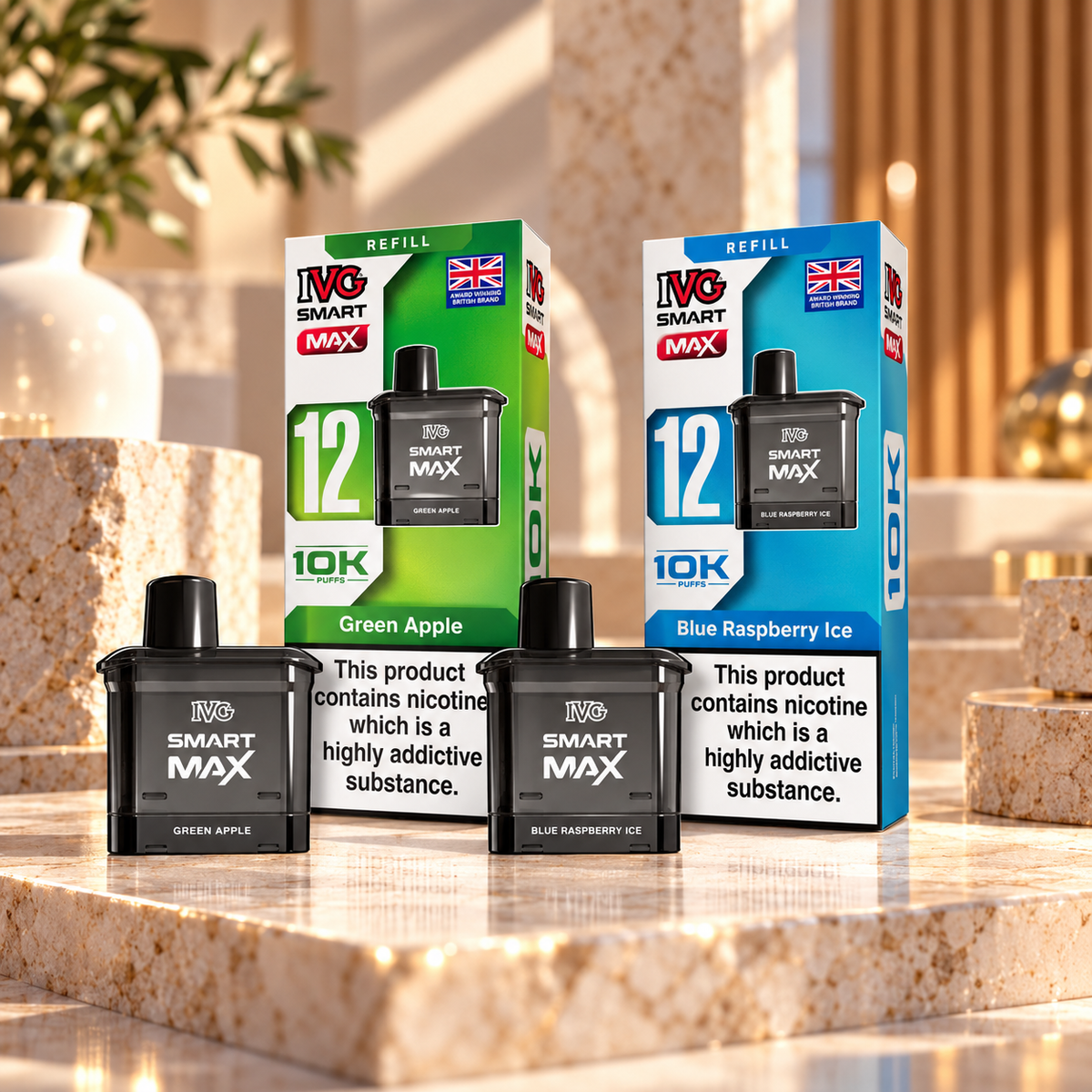 IVG Smart Max 10000 Puff Prefilled Replacement Refills/Pods – Pack of 5