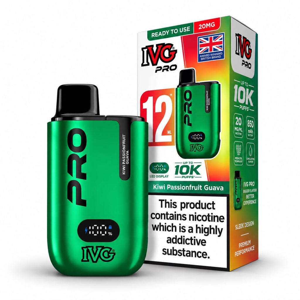 IVG Pro 12 Edition Rechargeable Prefilled Vape Kit – Case of 5 Devices Wholesale price