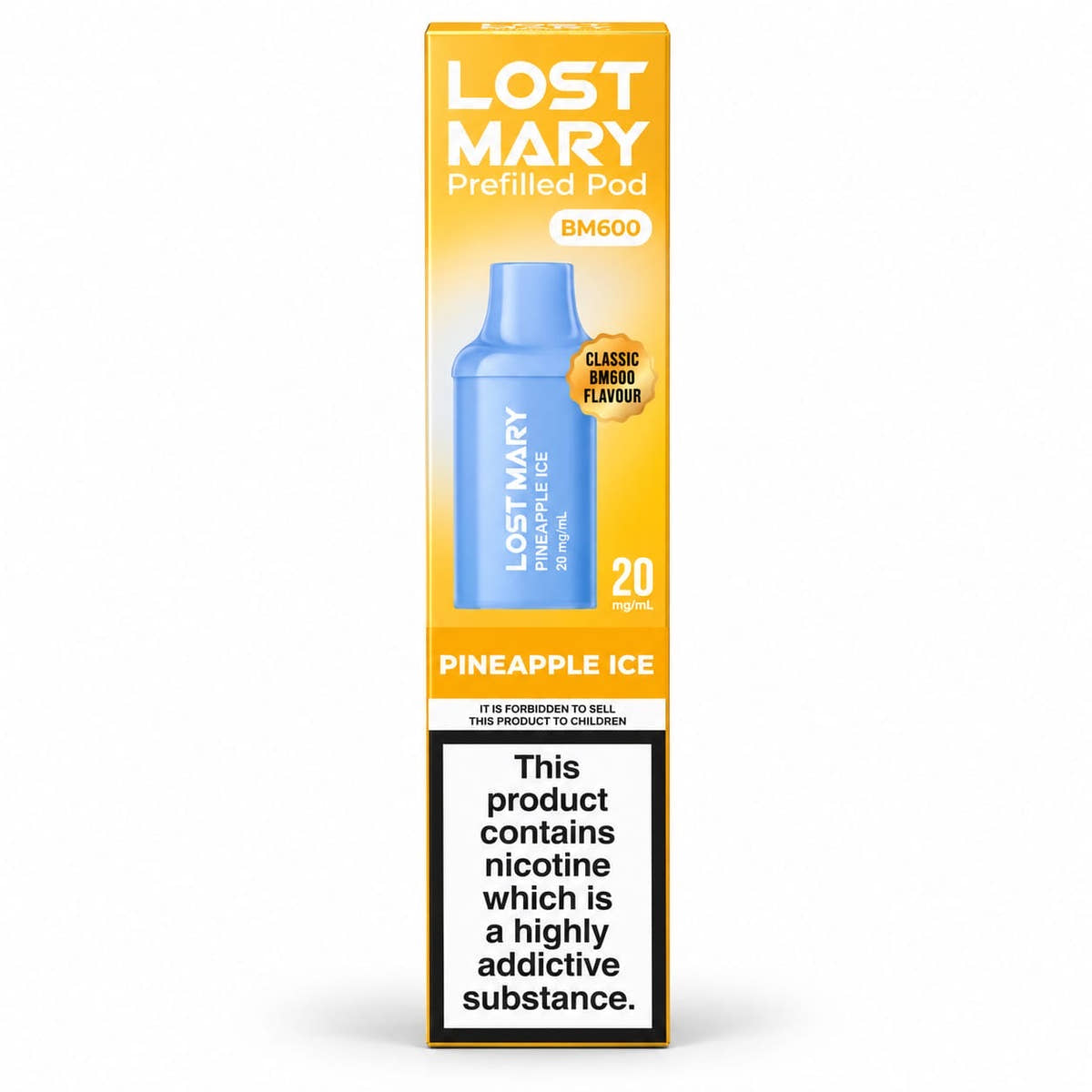 Lost Mary BM600 20mg Prefilled Replacement Vape Pods – Case of 10