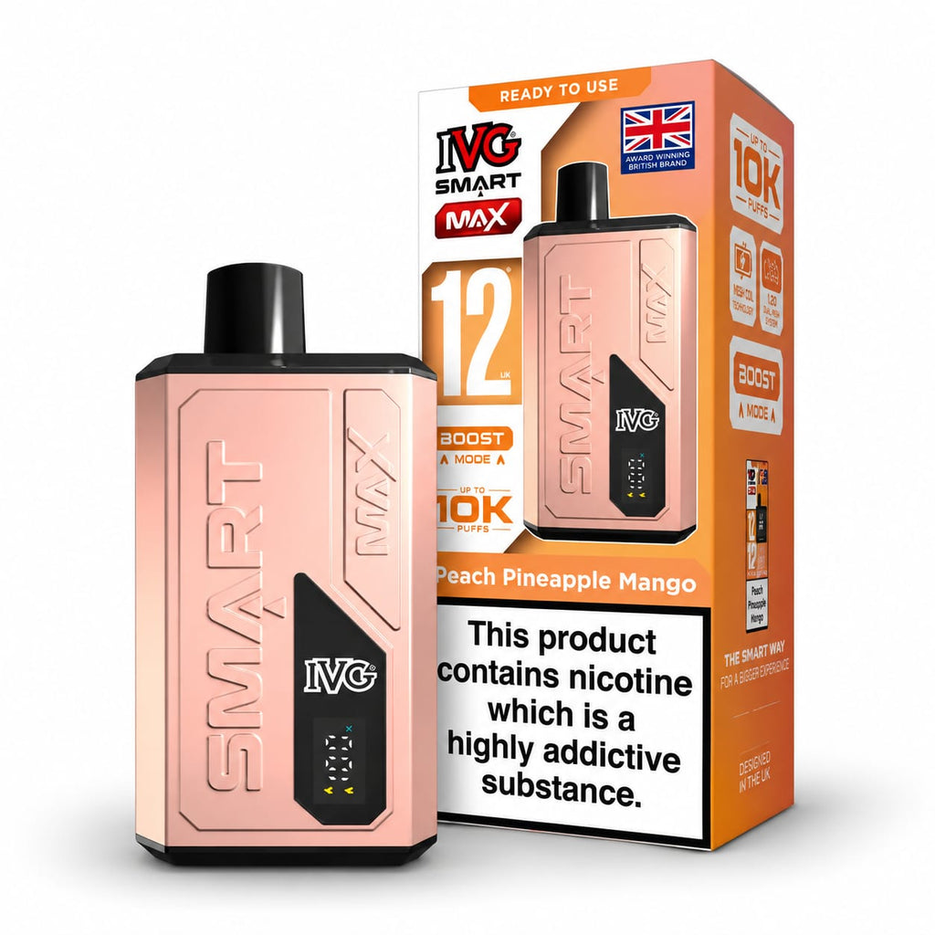 IVG Smart Max 10000 Puff Prefilled Rechargeable Vape Kit – Case of 5