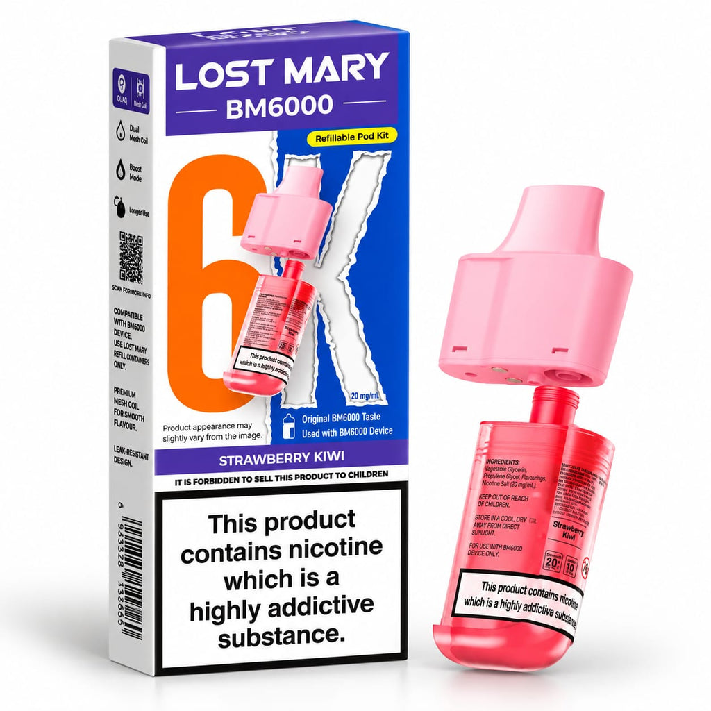 Lost Mary BM6000 Prefilled Replacement Vape Pods – Pack of 5 Cartridges