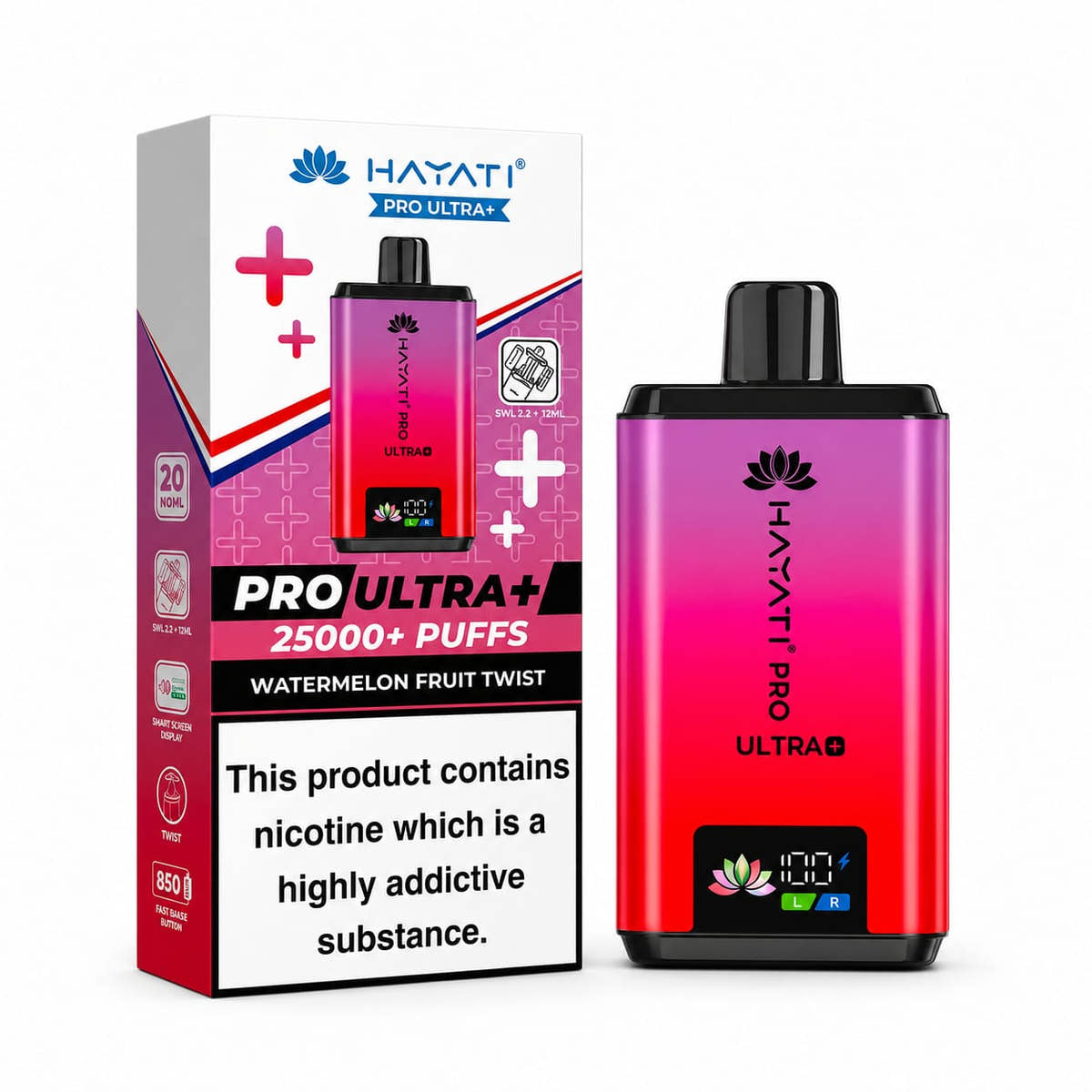 Hayati Pro Ultra Plus 25000 Puff Prefilled Rechargeable Vape Kit – Case of 5