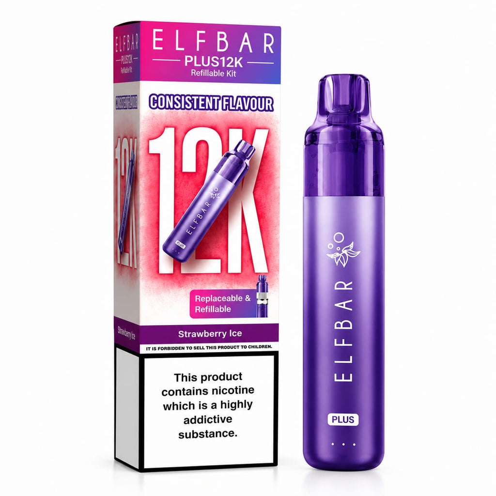 Elf Bar Elfplus 12000 Puff Prefilled Rechargeable Vape Kit – Case of 5
