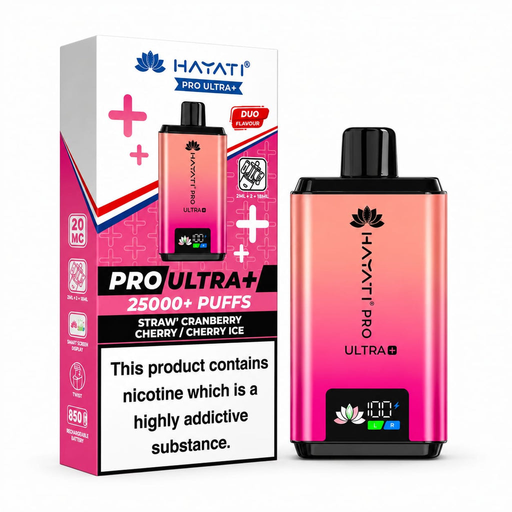 Hayati Pro Ultra Plus 25000 Puff Prefilled Rechargeable Vape Kit – Case of 5
