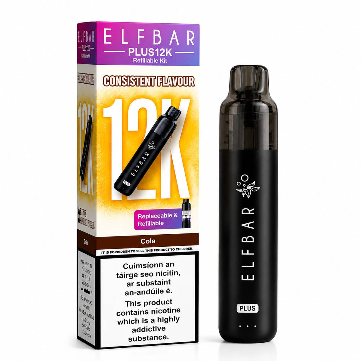 Elf Bar Elfplus 12000 Puff Prefilled Rechargeable Vape Kit – Case of 5