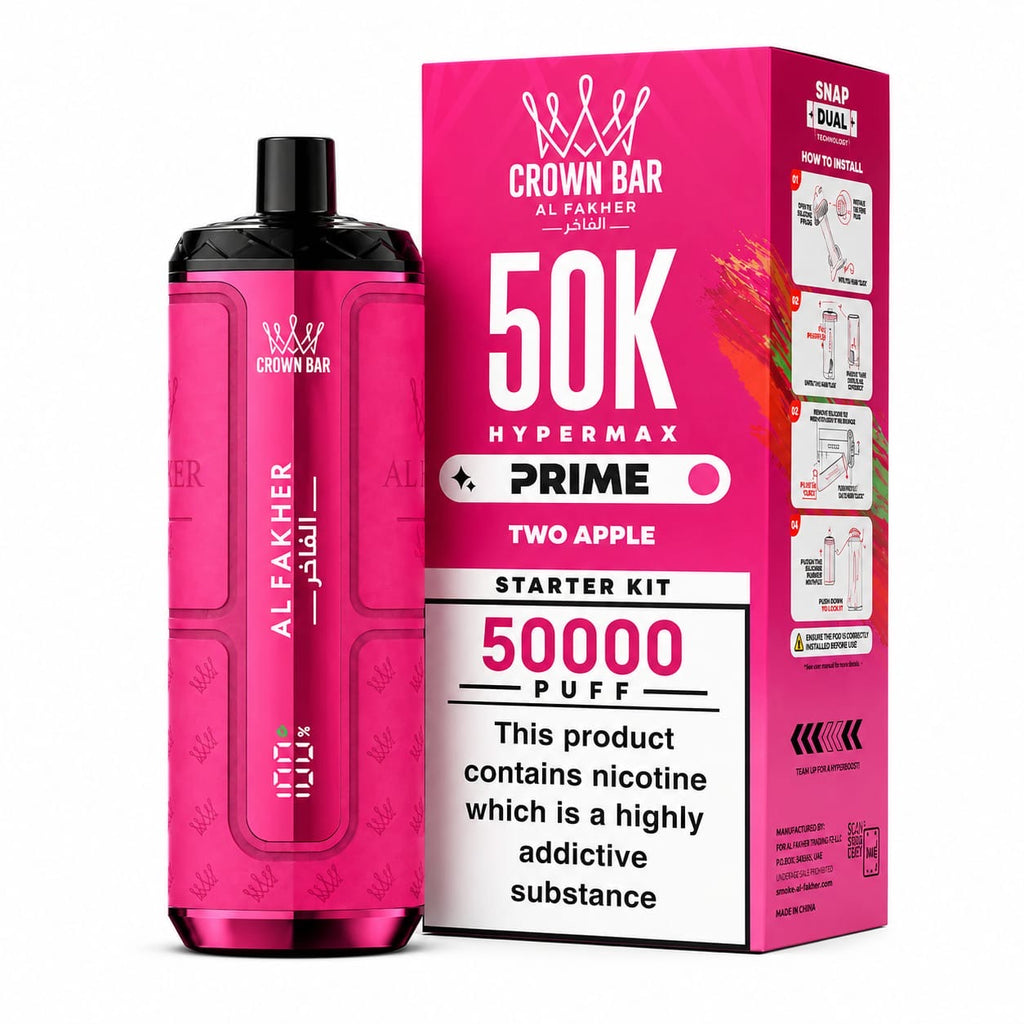 Crown Bar Al Fakher HyperMax Prime 50000 Puff Prefilled Vape Device – Case of 5