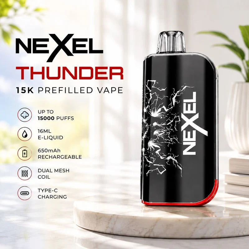 Nexel Thunder 15000 Puff Prefilled Pod Vape Kit – Case of 5 Devices