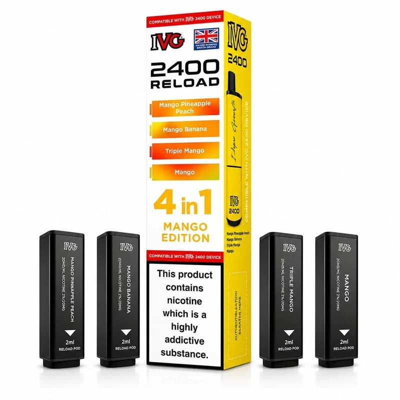 IVG 2400 Reloaded 4-in-1 Prefilled Replacement Vape Pods – Pack of 5