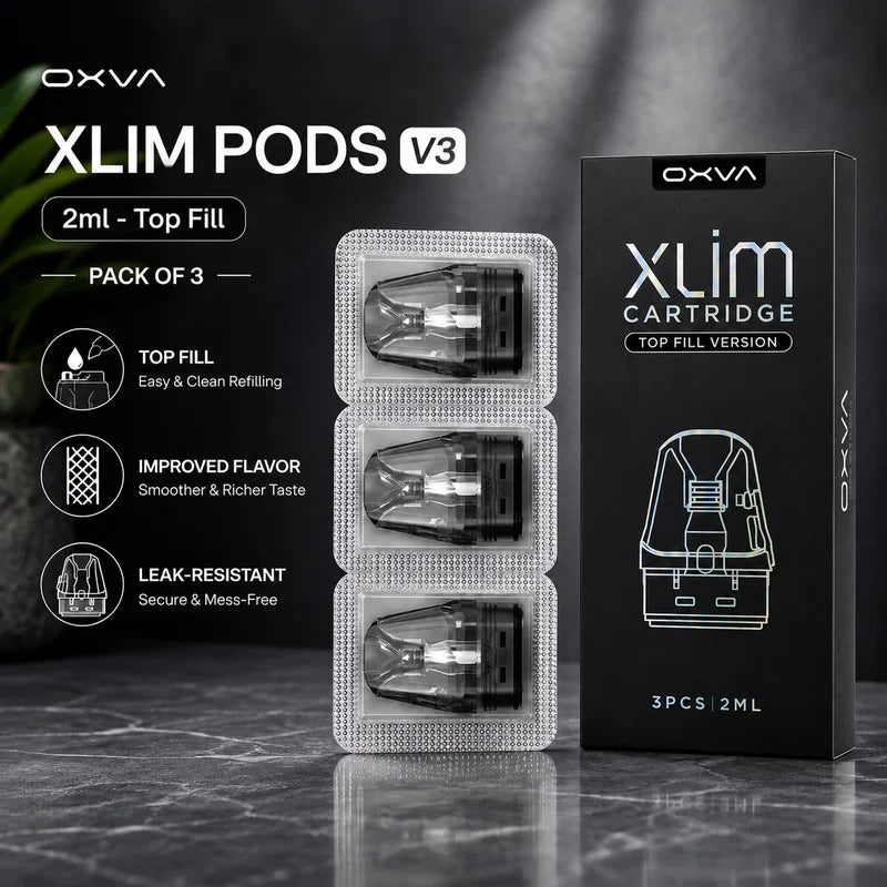 OXVA Xlim V3 2ml Top-Fill Replacement Pods – Pack of 3 Cartridges