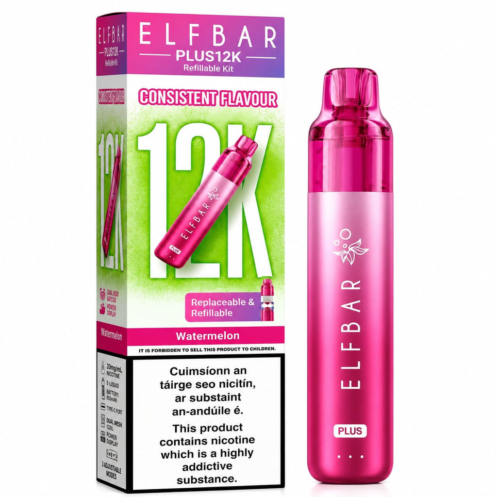 Elf Bar Elfplus 12000 Puff Prefilled Rechargeable Vape Kit – Case of 5